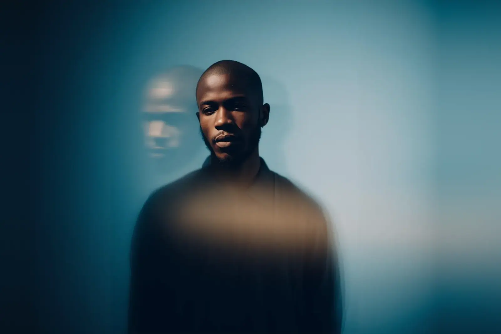 Patient portrait in soft blue light